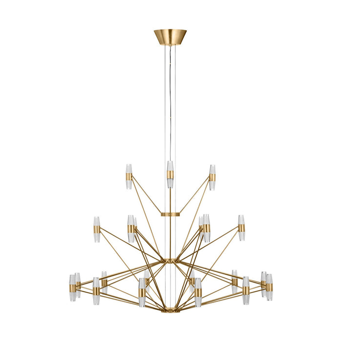 Visual Comfort Modern SLCH24627NB LED Chandelier, Natural Brass