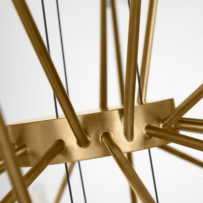 Visual Comfort Modern SLCH24627NB LED Chandelier, Natural Brass