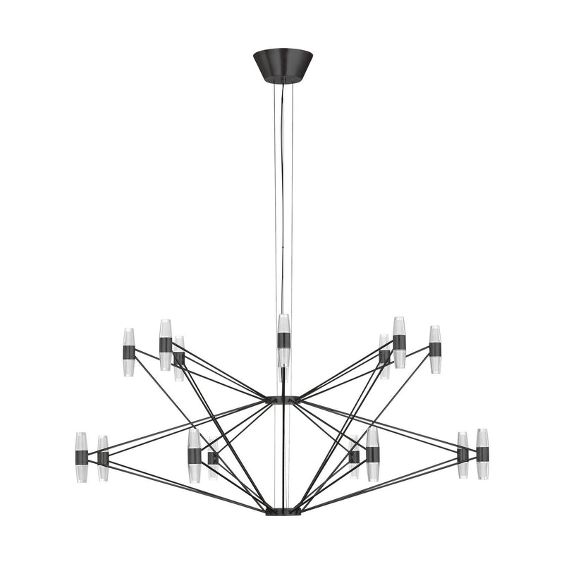 Visual Comfort Modern SLCH24727BZ LED Chandelier, Dark Bronze