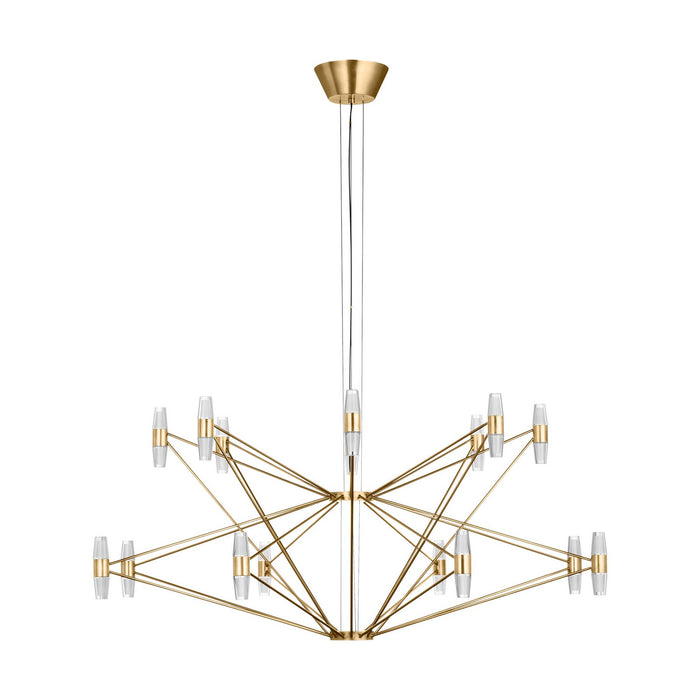 Visual Comfort Modern SLCH24727NB LED Chandelier, Natural Brass