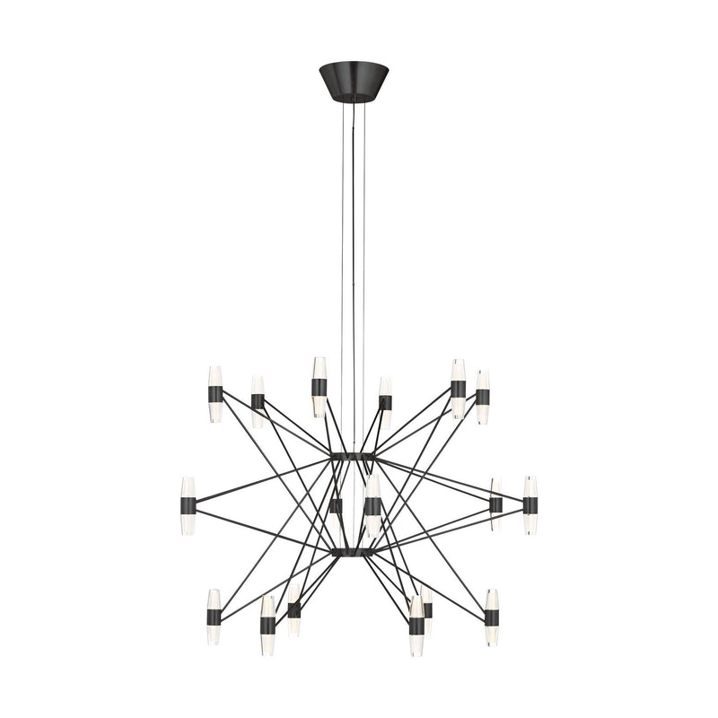 Visual Comfort Modern SLCH24827BZ LED Chandelier, Dark Bronze