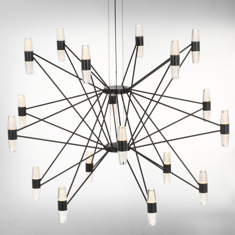 Visual Comfort Modern SLCH24827BZ LED Chandelier, Dark Bronze
