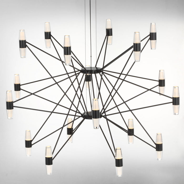 Visual Comfort Modern SLCH24827BZ LED Chandelier, Dark Bronze