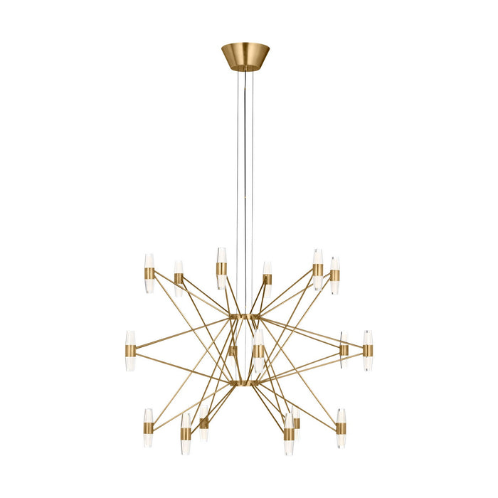 Visual Comfort Modern SLCH24827NB LED Chandelier, Natural Brass