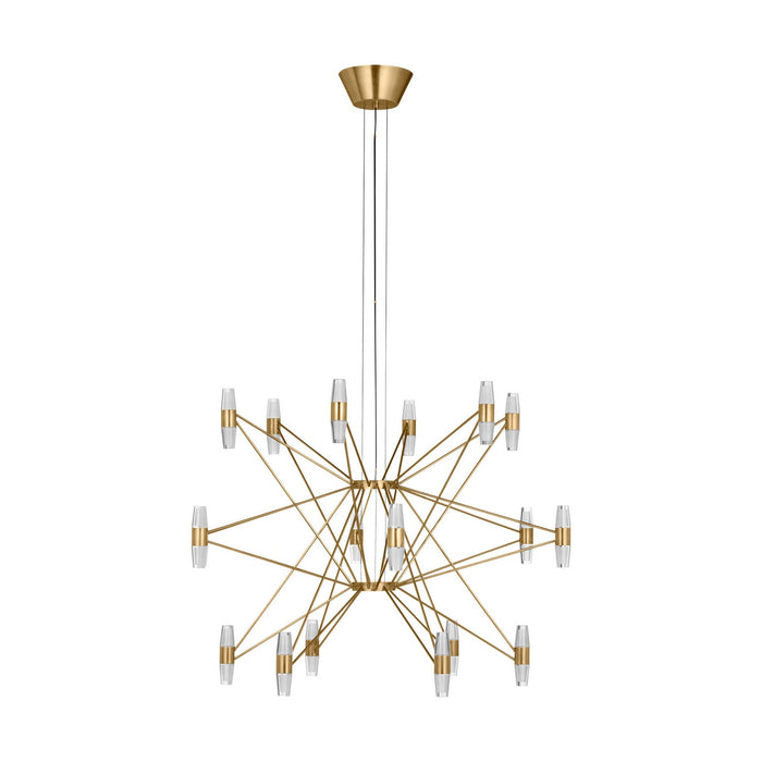 Visual Comfort Modern SLCH24827NB LED Chandelier, Natural Brass