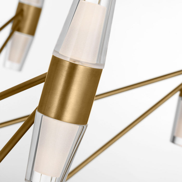 Visual Comfort Modern SLCH24827NB LED Chandelier, Natural Brass