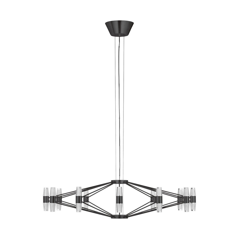 Visual Comfort Modern SLCH24927BZ LED Chandelier, Dark Bronze