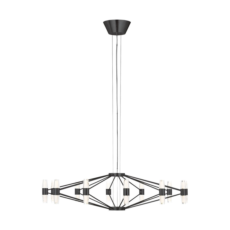 Visual Comfort Modern SLCH24927BZ LED Chandelier, Dark Bronze