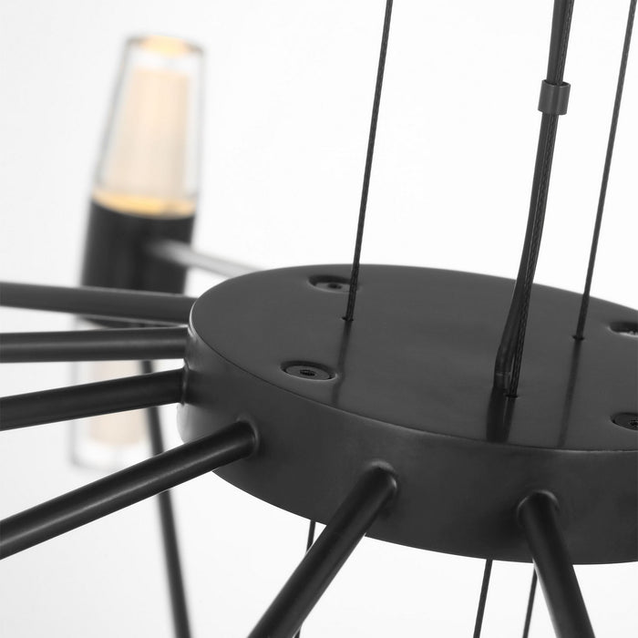 Visual Comfort Modern SLCH24927BZ LED Chandelier, Dark Bronze