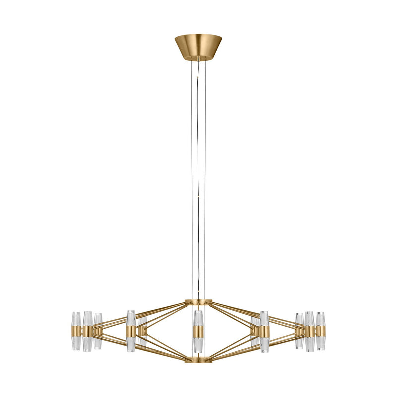 Visual Comfort Modern SLCH24927NB LED Chandelier, Natural Brass
