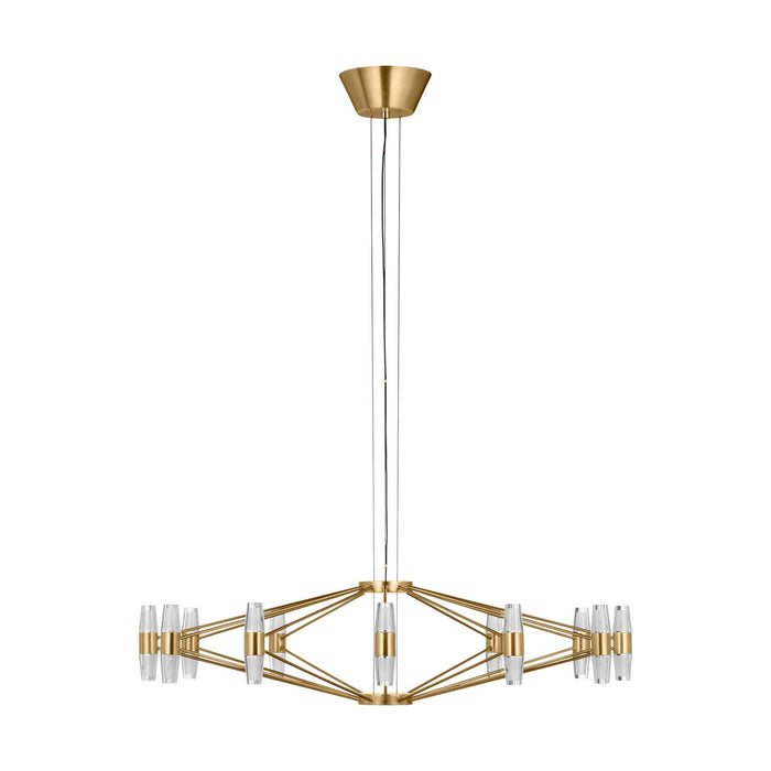 Visual Comfort Modern SLCH24927NB LED Chandelier, Natural Brass