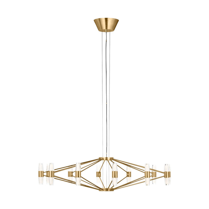 Visual Comfort Modern SLCH24927NB LED Chandelier, Natural Brass