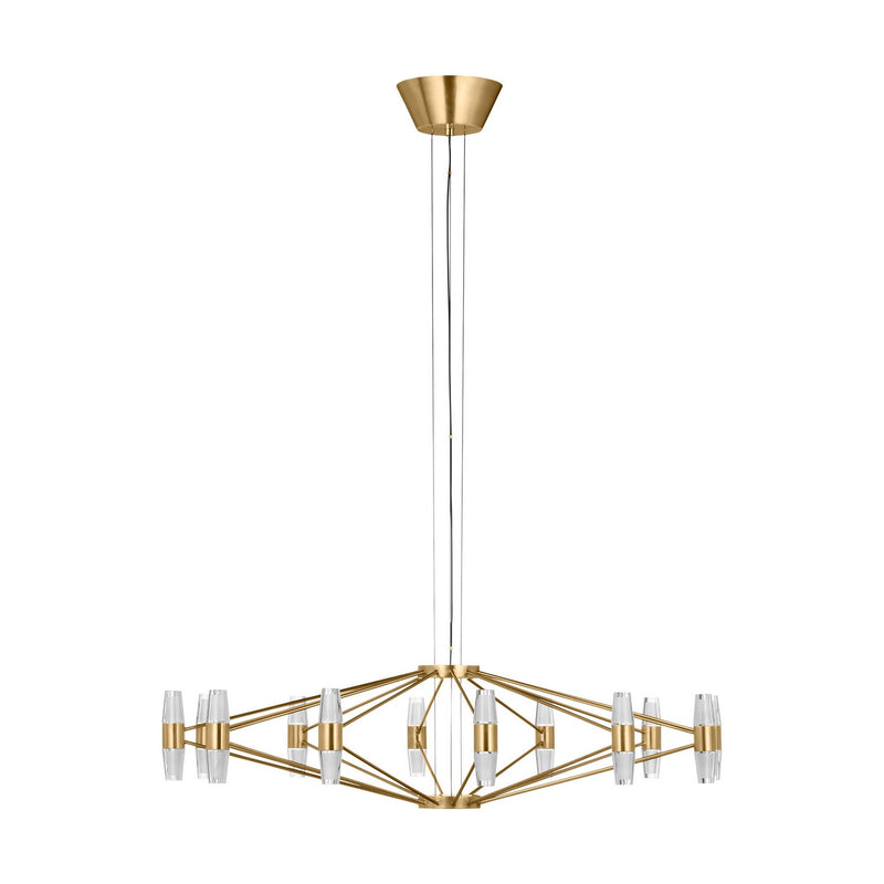 Visual Comfort Modern SLCH24927NB LED Chandelier, Natural Brass