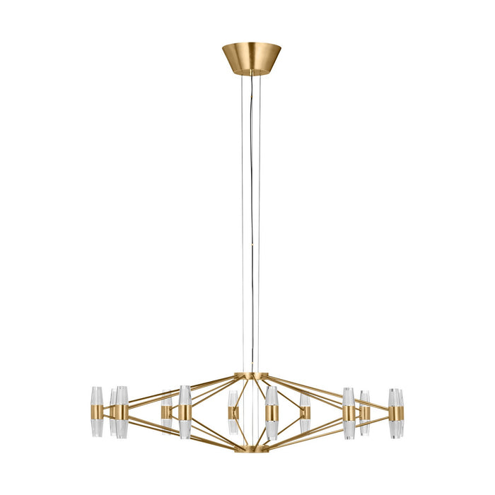 Visual Comfort Modern SLCH24927NB LED Chandelier, Natural Brass