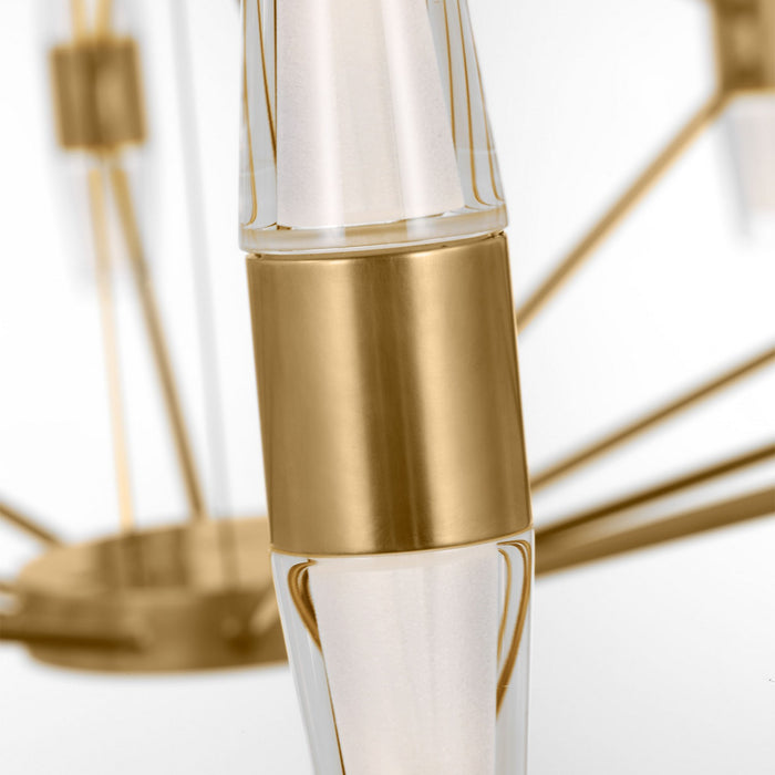 Visual Comfort Modern SLCH24927NB LED Chandelier, Natural Brass