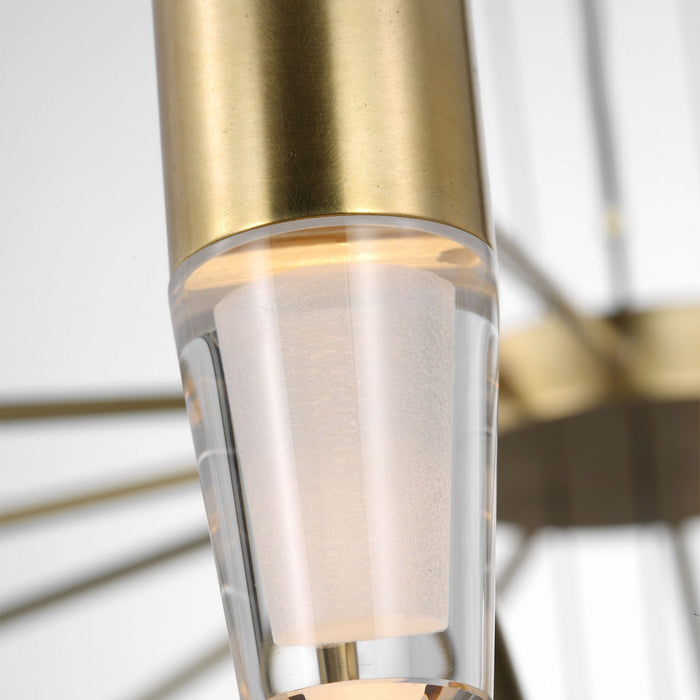 Visual Comfort Modern SLCH24927NB LED Chandelier, Natural Brass