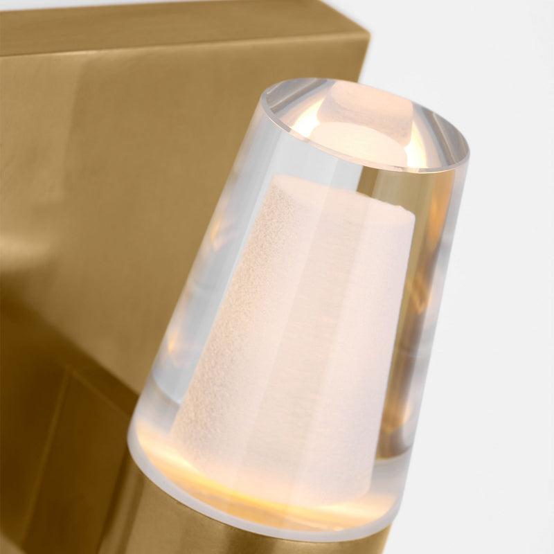 Visual Comfort Modern SLWS31327NB-277 LED Wall Sconce, Natural Brass