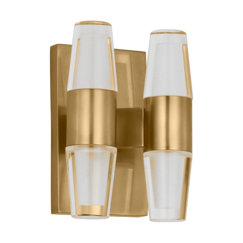 Visual Comfort Modern SLWS31427NB LED Wall Sconce, Natural Brass