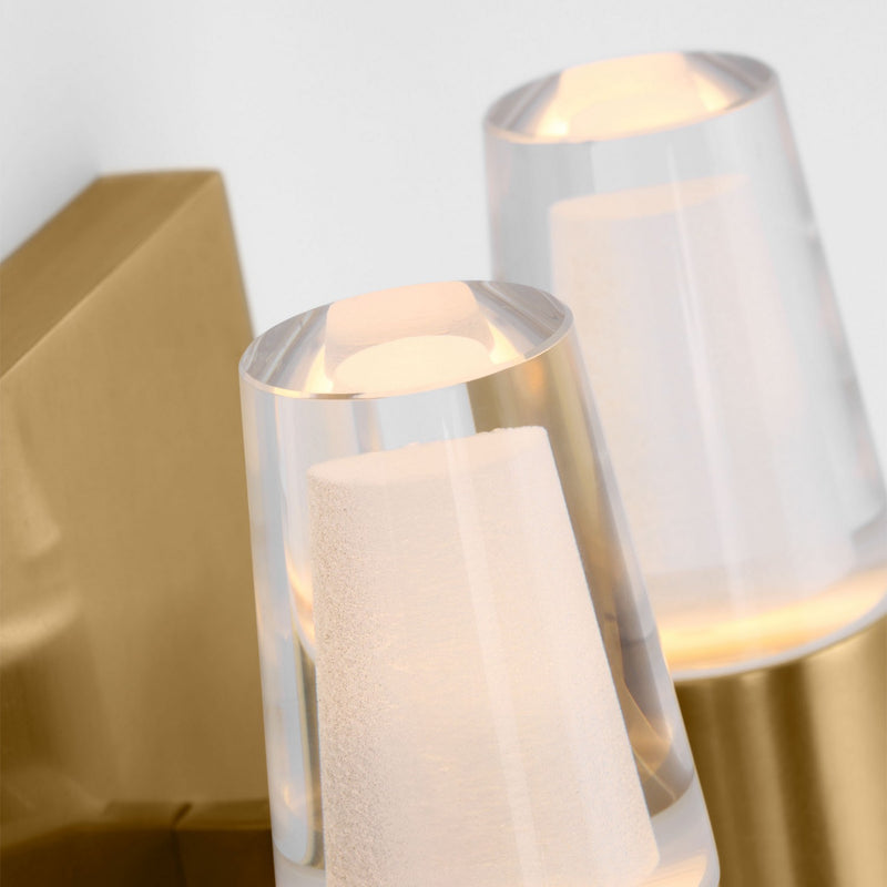 Visual Comfort Modern SLWS31427NB LED Wall Sconce, Natural Brass