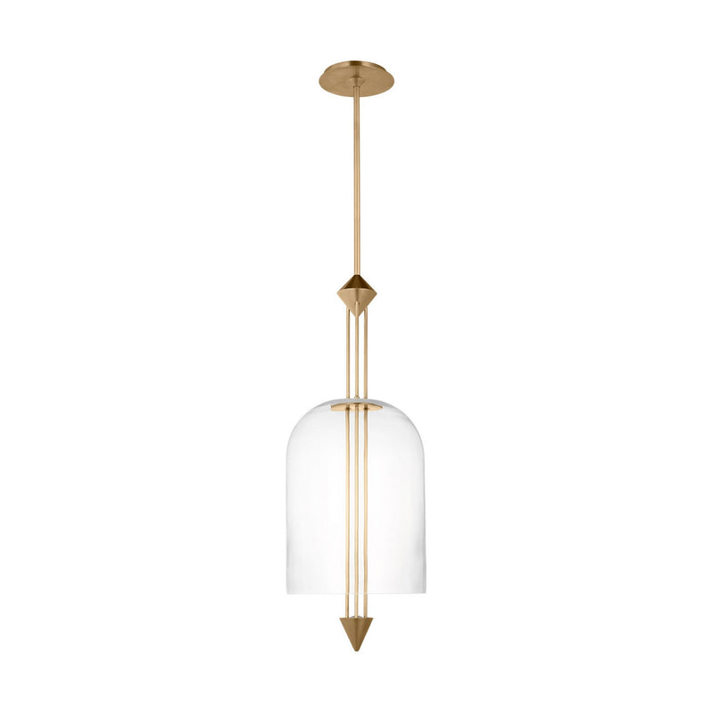 Visual Comfort Modern SLPD31527CNB LED Pendant, Natural Brass