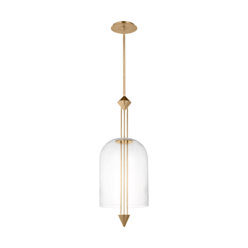 Visual Comfort Modern SLPD31527CNB LED Pendant, Natural Brass