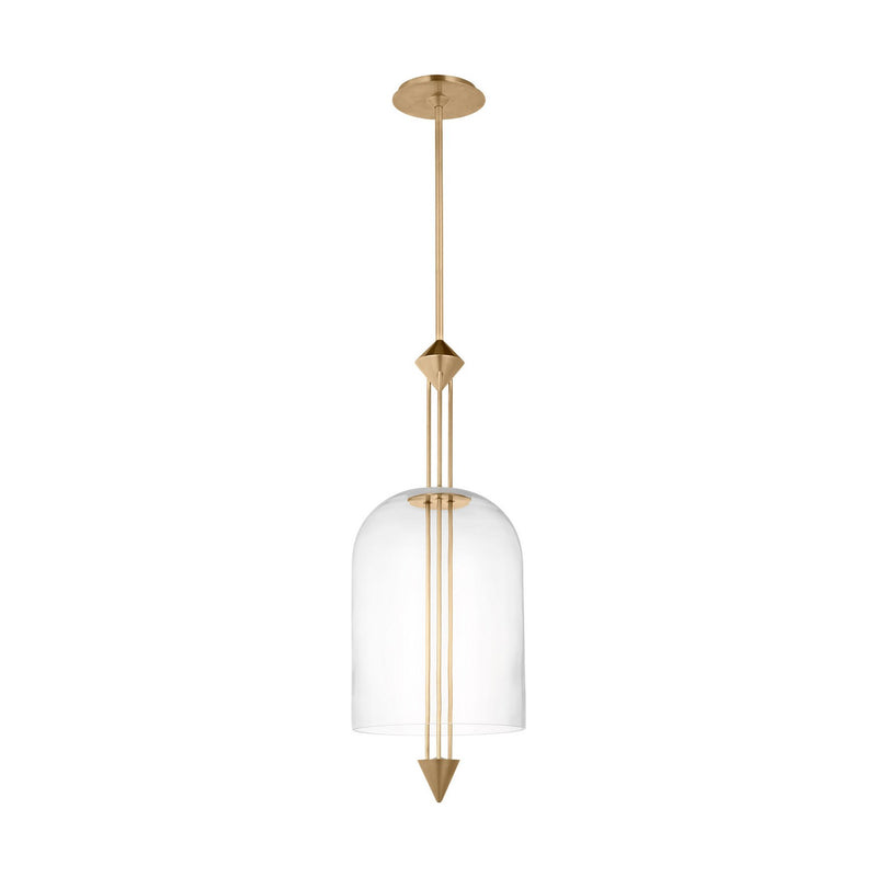 Visual Comfort Modern SLPD31527CNB LED Pendant, Natural Brass