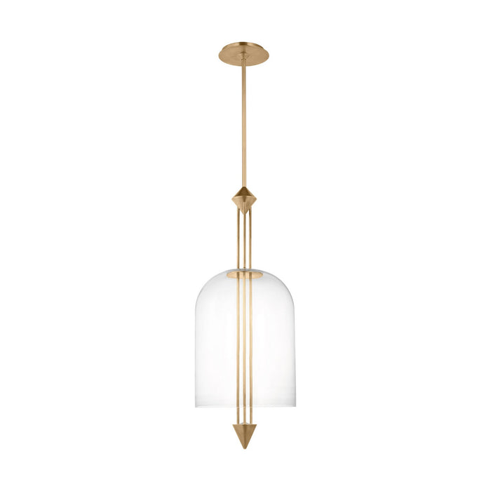 Visual Comfort Modern SLPD31627CNB LED Pendant, Natural Brass