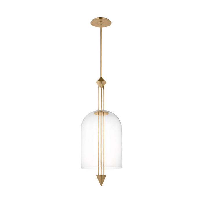 Visual Comfort Modern SLPD31627CNB LED Pendant, Natural Brass