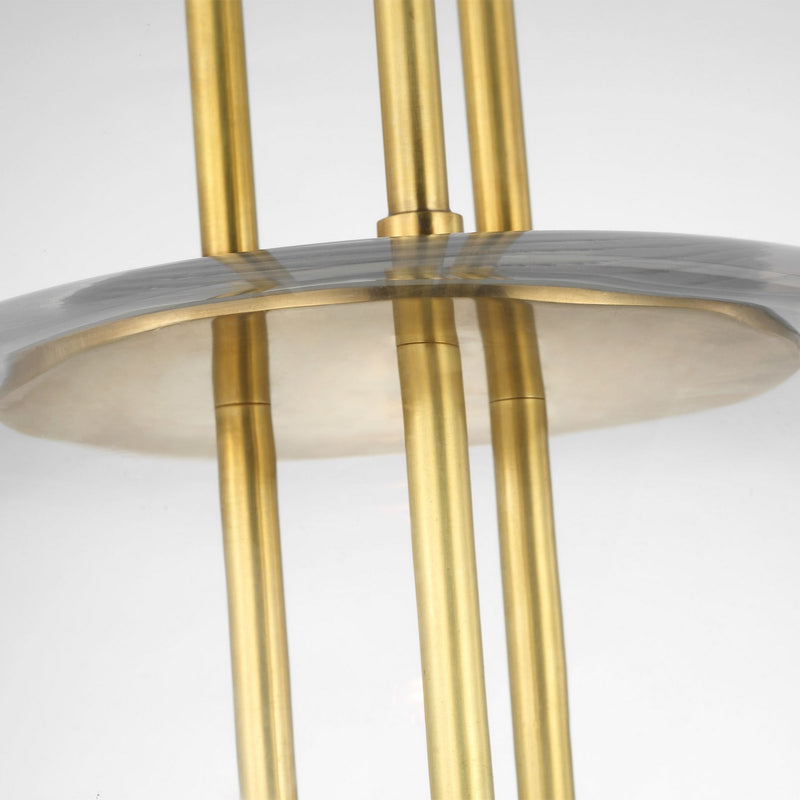 Visual Comfort Modern SLPD31627CNB LED Pendant, Natural Brass