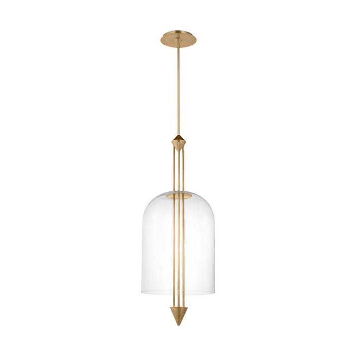 Visual Comfort Modern SLPD31727CNB LED Pendant, Natural Brass