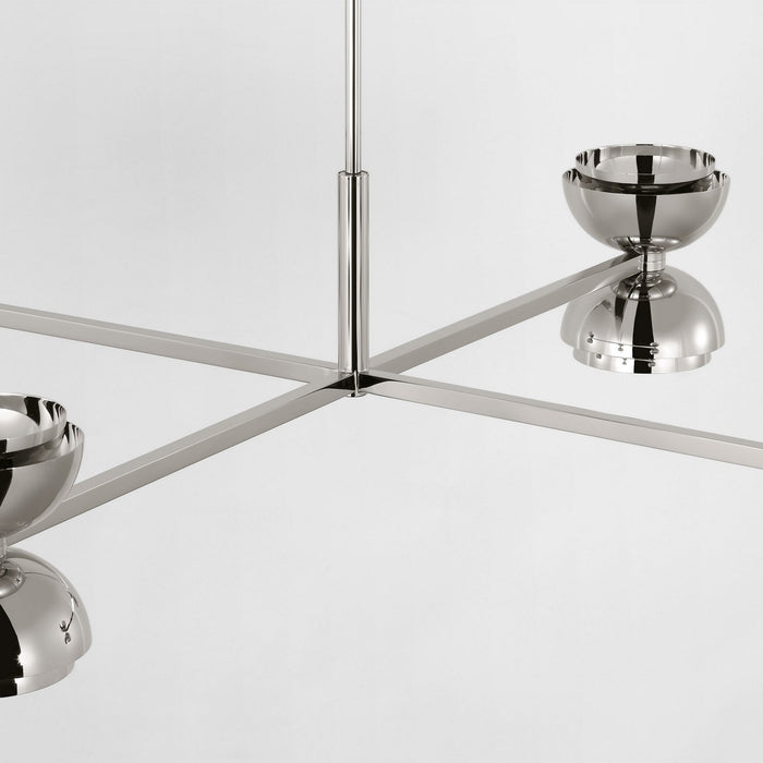 Visual Comfort Modern SLCH13727N LED Chandelier, Dark Bronze