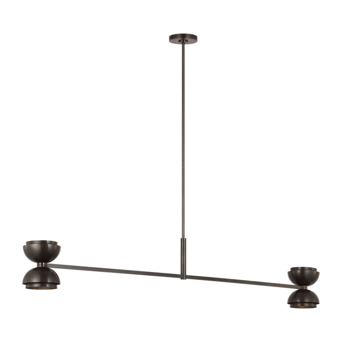 Visual Comfort Modern SLLS31927BZ LED Linear Chandelier, Dark Bronze