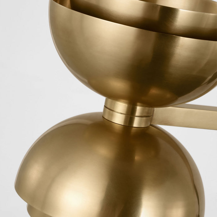 Visual Comfort Modern SLLS31927NB LED Linear Chandelier, Natural Brass