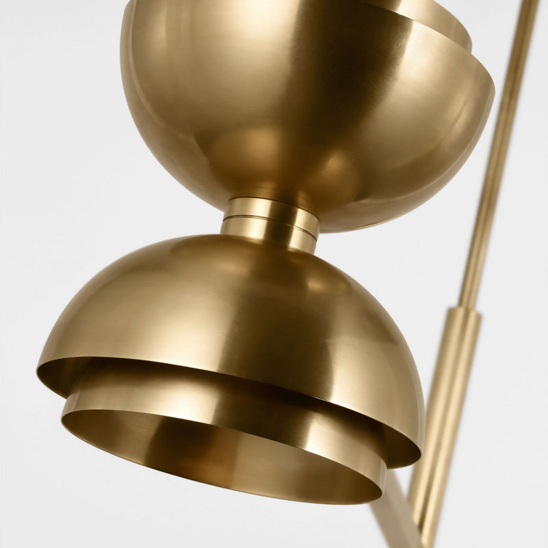 Visual Comfort Modern SLLS31927NB LED Linear Chandelier, Natural Brass