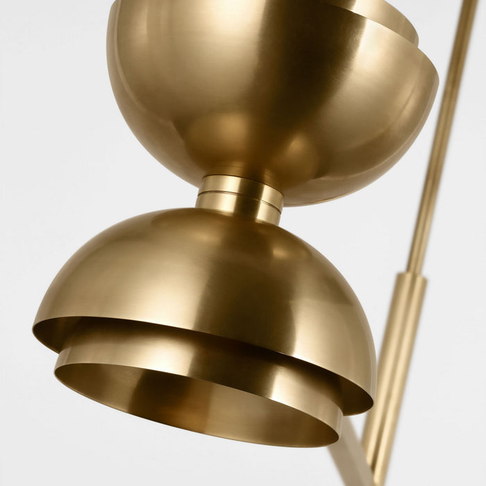 Visual Comfort Modern SLLS31927NB LED Linear Chandelier, Natural Brass