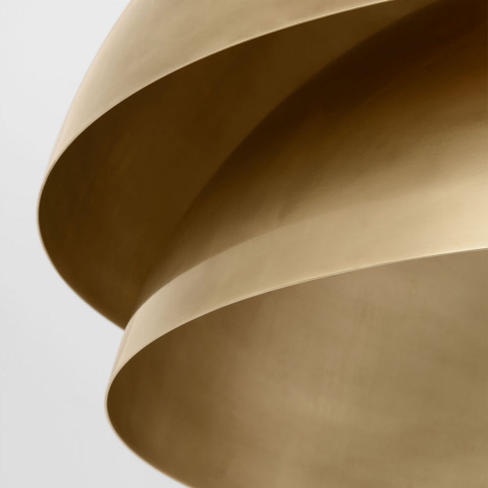 Visual Comfort Modern SLPD32127NB LED Pendant, Natural Brass