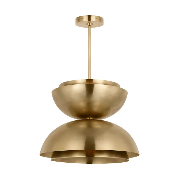 Visual Comfort Modern SLPD32227NB LED Pendant, Natural Brass