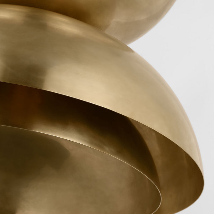 Visual Comfort Modern SLPD32227NB LED Pendant, Natural Brass