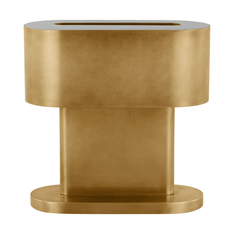 Visual Comfort Modern KWTB32827NB LED Table Lamp, Natural Brass