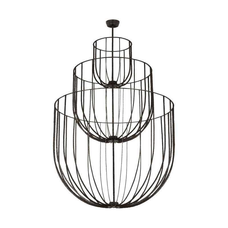 Visual Comfort Modern SLCH32927AI LED Chandelier, Aged Iron