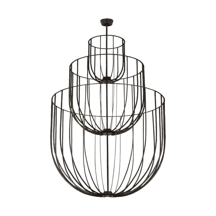 Visual Comfort Modern SLCH32927AI LED Chandelier, Aged Iron