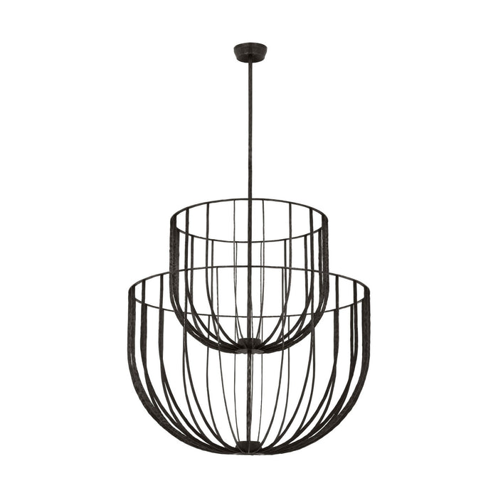 Visual Comfort Modern SLCH33027AI LED Chandelier, Aged Iron