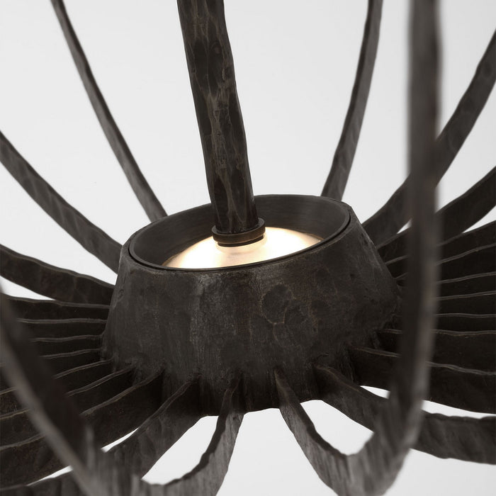 Visual Comfort Modern SLCH33027AI LED Chandelier, Aged Iron