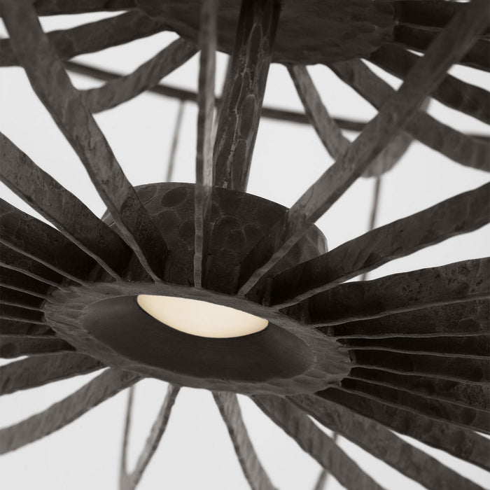 Visual Comfort Modern SLCH33127AI LED Chandelier, Aged Iron