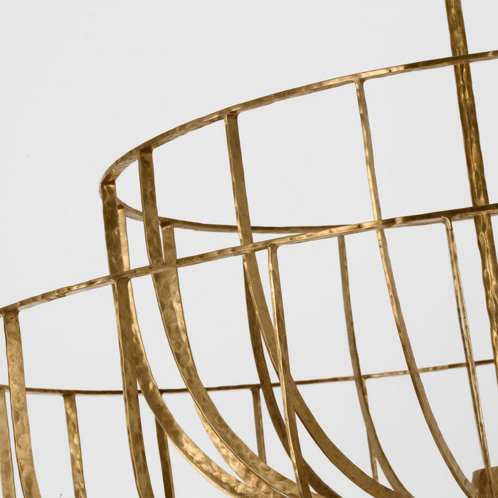 Visual Comfort Modern SLCH33127PAB LED Chandelier, Polished Antique Brass