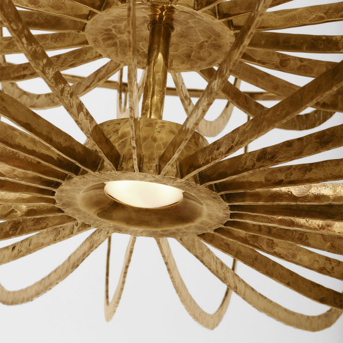 Visual Comfort Modern SLCH33127PAB LED Chandelier, Polished Antique Brass