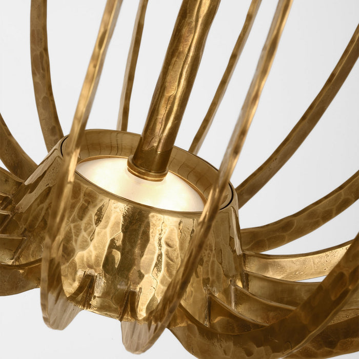 Visual Comfort Modern SLPD33227PAB LED Pendant, Polished Antique Brass