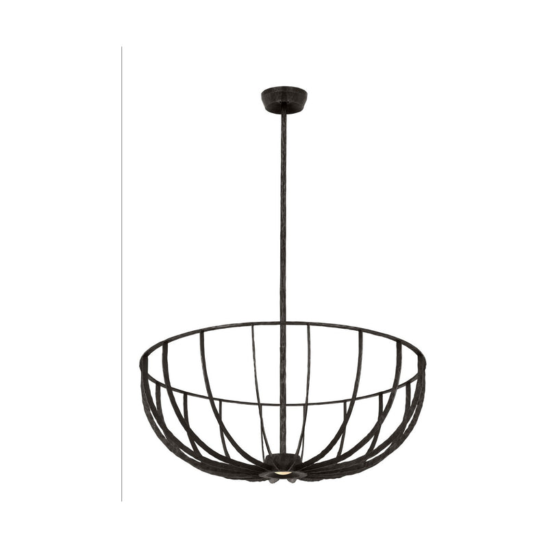 Visual Comfort Modern SLFM33327AI LED Semi Flush Mount, Aged Iron