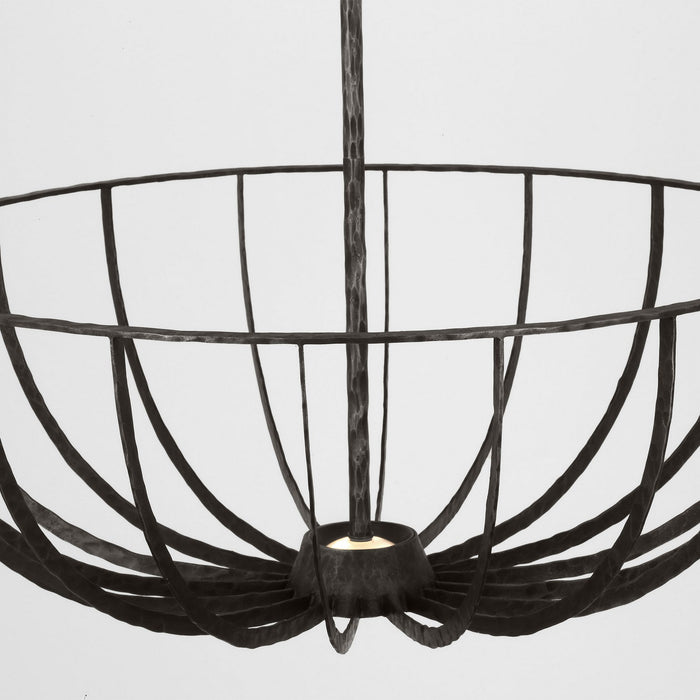 Visual Comfort Modern SLFM33327AI LED Semi Flush Mount, Aged Iron