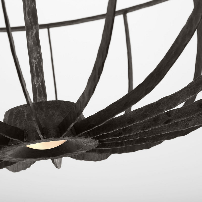 Visual Comfort Modern SLFM33327AI LED Semi Flush Mount, Aged Iron